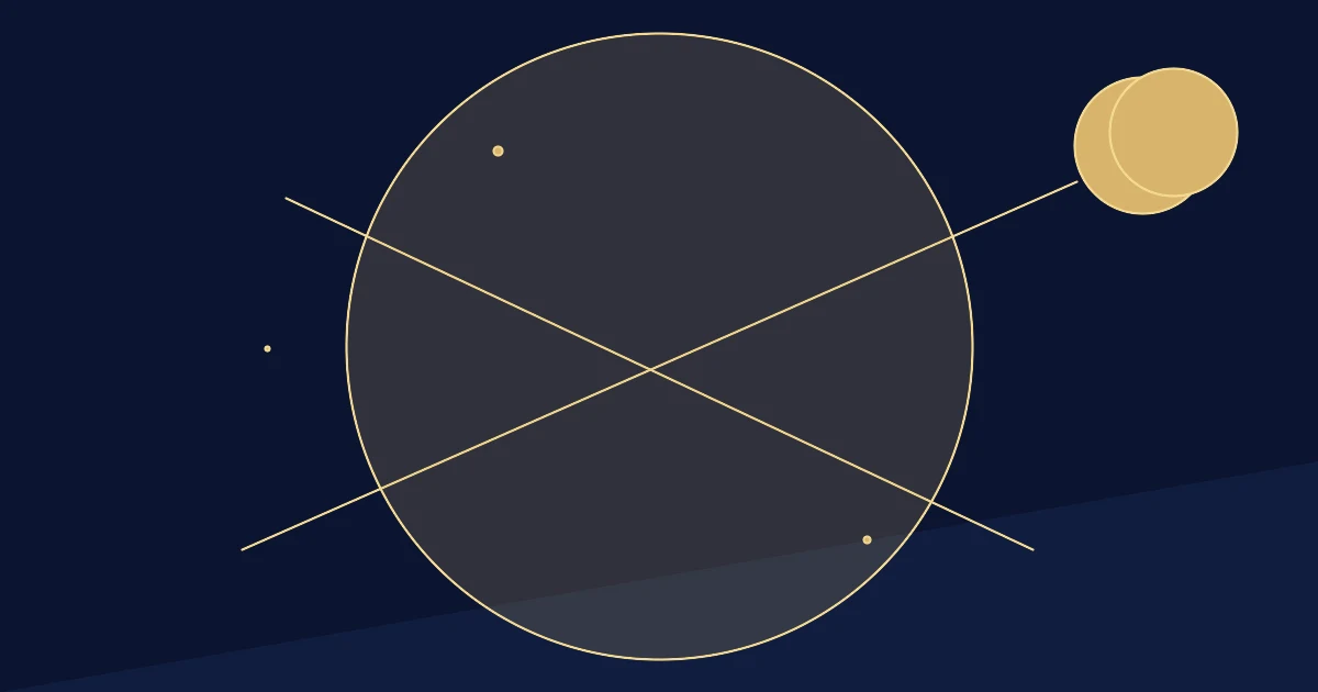 Milho dourado estilizado e estrelas sobre céu profundo sem texto